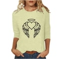 thumbnail image 2 of Aqestyerly Blouse Décontractée pour Femme, Imprimé Amusant, Coupe Ample, Col Rond, T-Shirt à Manches 3/4, Doux, Été, Quotidien, Haut Mode, Tee HWRETIE, 2 of 4