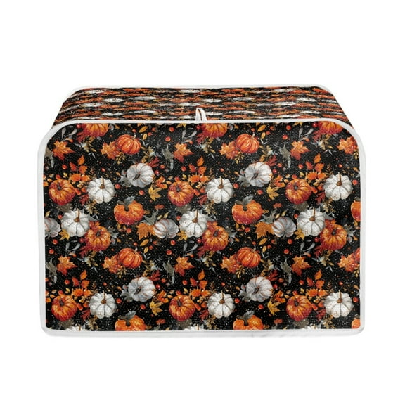 ZUXONGSY Maple Leaf Pumpkin Toaster Cover 2 Slice Bread Maker Cover Dustproof Cover Wide Slot Quilted Toaster Appliance Dust-Proof Cover Anti Scratch Fall Thanksgiving Decor