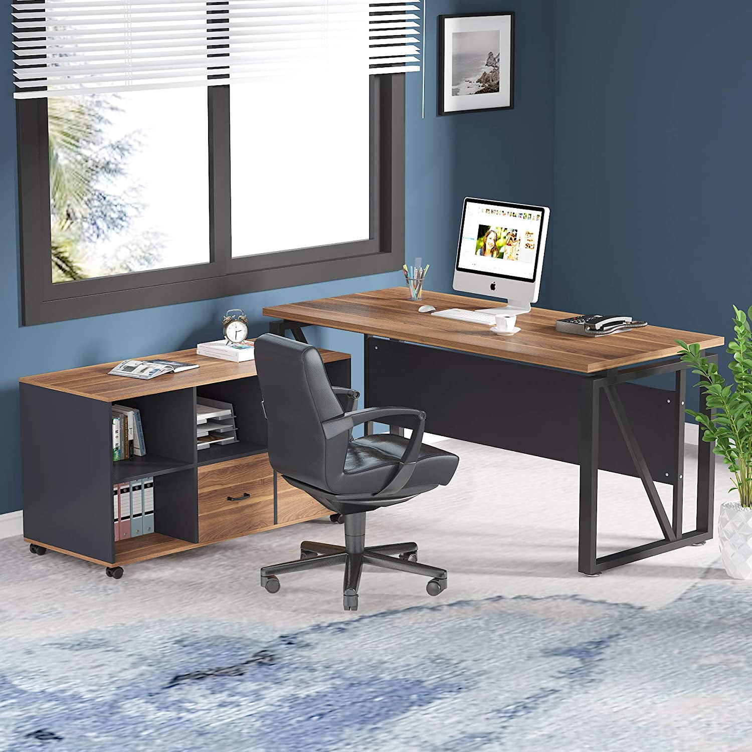 transitional desks for home office