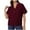 Wine, variant on Uaswgudfs Women's Plus Size Summer Tops Short Sleeve Loose Casual Shirts V Neck blending Chiffon Dressy Blouse Tops
