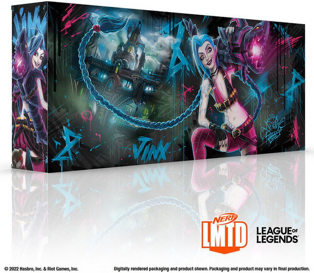 Hasbro Collectibles - Nerf LMTD League of Legends Jinx Fishbones Blaster  [COLLECTABLES] Shooter, Collectible