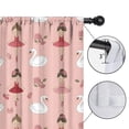 thumbnail image 4 of Blackout Kids Curtains,Pink Ballerina Swan Pattern Childrens Insulated Curtains Set Of 2,Bedroom Essentials,Toddler Room Decor 52"x84", 4 of 5