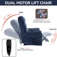 thumbnail image 4 of Power Lift Recliner Chair With Chenille Cover & 3 Massage Modes - Stress Dual Motors, Material, 8 Vibrating Nodes, 180° Recline, Relaxing Experience, 4 of 6