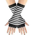 thumbnail image 1 of Short Gloves Solid Color Gloves Stretchy Fingerless Mittens With Thumb Hole, 1 of 4