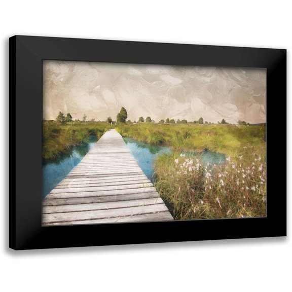 Villa, Mlli 14x12 Black Modern Framed Museum Art Print Titled - On The Marsh