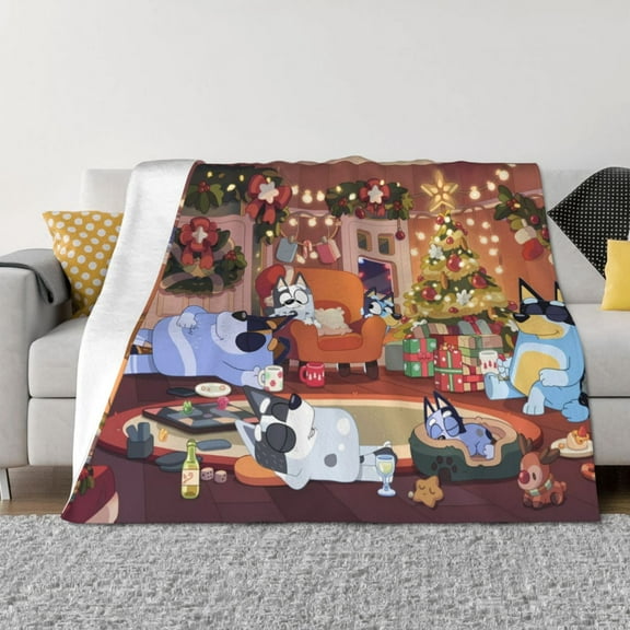 Saiise Bluey Throw Blanket 40"x30" ,Soft Lightweight Cozy All Season Blanket for Bed,Couch,Car