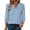 Blue-A#100521nn, variant on Womens 3/4 Sleeve Tops Gingham Puff Shoulder Womens T Shirts V-Neck Button Cuff Tunic Shirts for Women Summer Boho Women Blouses