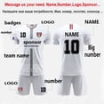 thumbnail image 4 of Conjunto de camiseta de fútbol para niños y hombres 22/23, 2 piezas, secado rápido, ropa deportiva de talla grande para niños y hombres, uniforme de entrenamiento de fútbol personalizado, 4 of 5