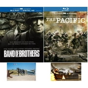 World War II Blu Ray Double Feature Band of Brothers & The Pacific 20 Episodes Includes 2 World War 2 Art Cards