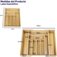 thumbnail image 2 of Organizador de Cubiertos de Bambú Bluelander Expandible 33-52 cm con 9 Compartimientos, Organizador para Cajón, 2 of 5