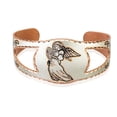 thumbnail image 2 of FRONT LINE JEWELRY Copper Bracelets with Horse/Wolves/Dolphin/Dragonfly/Hummingbird/Butterfly/Eagle Designs (AngelwithHarp), 2 of 25