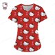 thumbnail image 1 of Ropa de mujer, camiseta de verano, camisetas de Hello Kitty, camiseta con cuello en V, camisetas con bolsillos, uniforme de enfermera, camisetas de Hospital, camisetas para mujer 2023, 1 of 5