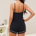 thumbnail image 4 of Lixiuxyad Pajama Button down Women Summer Pajamas Thin Sexy Backless Suspender Shorts Set, 4 of 4