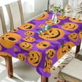 thumbnail image 4 of 60"x90" Halloween Pumpkin Tablecloth, Waterproof Washable Polyester Square Table Cover Durable Tablecloth for Kitchen Dining Table Party Decor, 4 of 7