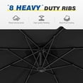 thumbnail image 4 of CHYVARY 10ft Outdoor Round Offset Umbrella Patio Cantilever Outside Hanging Umbrella for Deck, Poolside and Patio, Black, 4 of 8