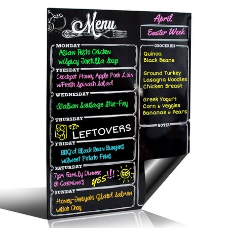 Reactionnx Magnetic Menu Board For Kitchen Fridge With Bright