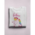 thumbnail image 3 of "Follow Your Dreams" Cute Quote. Sweatshirt Women -Image by Shutterstock, Female 3X-Large, 3 of 4