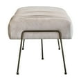 thumbnail image 4 of Merritt Velvet Fabric Pleated Bench - Dulce Sand, 4 of 5