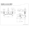 thumbnail image 4 of Kingston Brass Widespread Bathroom Faucets In Polished Brass Finish KS4462BEX, 4 of 4