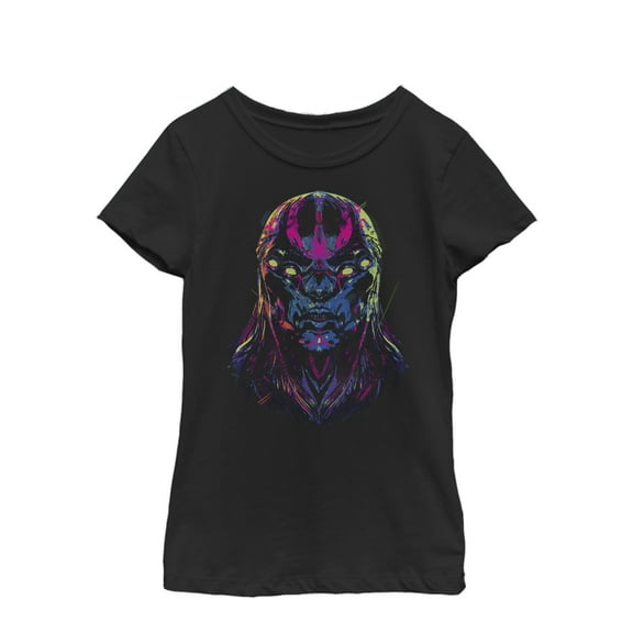 Girl's Marvel Eternals Kro Devious Face Graphic Tee Black X Large