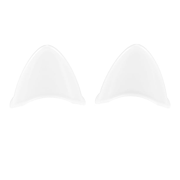 2 Piezas Gato Orejas Estilo Adjuntos Casco Pegatina para Motocicleta Blanco