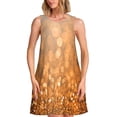 thumbnail image 1 of Fotbe Sparkling Orange and Black Vestido de Verano sin Mangas para Mujer – Vestido Midi Línea A, Estilo Camiseta Floral, Vestido Playero Casual y Fluido, 1 of 7