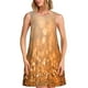 thumbnail image 1 of Fotbe Sparkling Orange and Black Vestido de Verano sin Mangas para Mujer – Vestido Midi Línea A, Estilo Camiseta Floral, Vestido Playero Casual y Fluido, 1 of 7