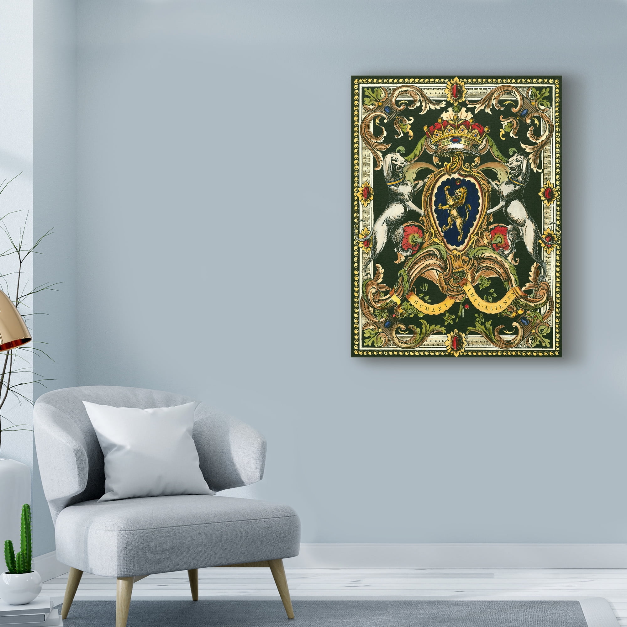 Trademark Fine Art 'Crest on Black I' Canvas Art by Vision Studio