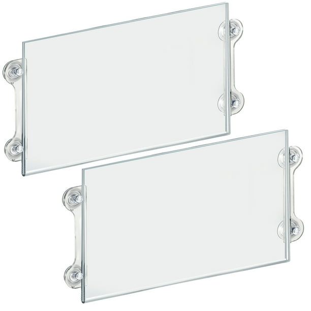 Azar Displays 106609 Clear Acrylic Window/Door Sign Holder Frame with
