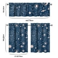 thumbnail image 6 of Kitchen Curtains 36 Inch Short - 3 Panel Set, Gothic Celestial Sun and Moon Print, Mystical Starry Night Astrology Aesthetic, Rod Pocket Window Curtain, Easy Wash, 6 of 6