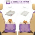 thumbnail image 5 of PETSFIT Small Dog Car Seat, Puppy Portable Dog Booster seat for Car with Clip-On Leash, Adjustable Straps Suitable for Small Pets Up to 25lbs (Purple), 5 of 8