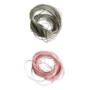 11 Yard Waxed Cotton Necklace Cord for DIY Jewelry Making Grey & Pink Mixed