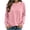 B-Pink, variant on Womens Round-Neck Lightweight Sweatshirt Drop Shoulder Casual Athletic Jacket Fleece Workout Fall Outfits & Winter Clothes