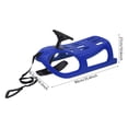 thumbnail image 2 of Blue Snow Racer Sled for Kids, Winter Sport Ski Sled Slider Board with Steering Wheel & Footrest, 220 lbs Capacity Snow Sled for Kids, Teenagers, Adult, 2 of 16