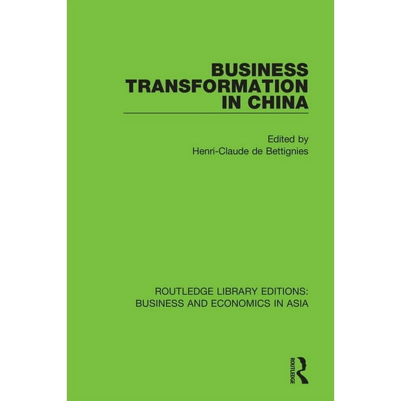 Routledge Library Editions: Business and Business Transformation in China, Book 5, (Paperback)