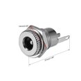 thumbnail image 2 of Unique Bargains Panel Mount DC Connector Power Audio Video Socket Female 5.5mm x 2.5mm Silver Tone 5Pcs, 2 of 3