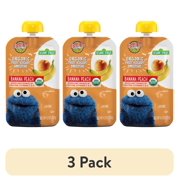 (3 pack) Earth's Best Organic Fruit Yogurt Smoothie Toddler Food, Peach Banana, 4.2 oz Pouch