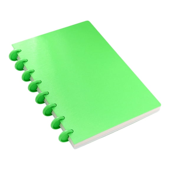 A5 Discbound Notebook With Eight Disc Disbound Planner Removable Pages Poly Cover For Work Travel Note Taking Journaling, Includes One Discbound Notebook