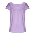 thumbnail image 7 of JUMEYU Crop Tops for Girls Girls Casual Cute Tops Short Sleeve Loose Soft Blouse T-Shirt Size 7-8 (Purple,7-8 Years), 7 of 7