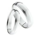 thumbnail image 2 of Pompeii3 Platinum Matching His Hers Polished Wedding Bands Set, 2 of 3