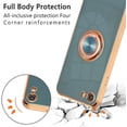 thumbnail image 2 of Electroplated Magnetic Ring Holder Case, 360 Degree with Rotation Metal Finger Ring Holder Magnet Car Holder Soft Silicone Cover for iPhone SE(5G) 2022 iPhone 7 iPhone 8 iPhone SE 2020 - Gray, 2 of 7