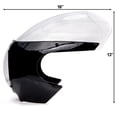 thumbnail image 4 of Krator Motorcycle 5-3/4" Headlight Fairing Screen Black & Clear Retro Cafe Racer Drag Compatible with Harley Davidson Dyna 1999-2011, 4 of 6