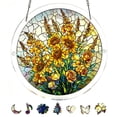 thumbnail image 3 of WEGFTDUOP Sun Catcher Acrylic Puzzles Suncatcher Window Hanging 7.4 Inch Catcher Puzzle Garden Decoration For Women Men Mom Birthday Gift Home Decor Stained Glass Window Hanging, 3 of 7