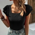thumbnail image 5 of LYXSSBYX Blouses for Women Short Sleeve Fashion Women Short Sleeve Garment Comfortable Breathable Round-Neck Blouses Tops, 5 of 5
