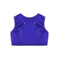thumbnail image 4 of iiniim Girls Shiny Sequins Performance Crop Tops Kids Sleeveless Hip Hop Tank Top Vest 3-116 Royal Blue 8-10, 4 of 7