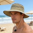 thumbnail image 4 of Outdoor Sun Hat Wide Brim Sun Protection Hat - Windproof Fisherman Hat Breathable Travel Hat, 4 of 6