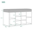thumbnail image 2 of Ivinta Shoe Storage Bench with Cushion, Storage Cabinet Bench with Seating, Adjustable Shelves with Shoe Shelf for Living Room, Entryway, Bedroom, 2 of 7