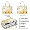 thumbnail image 2 of Large Capacity Tote Bag,White Yellow Flower Sunflower Pattern Handbag Fashion Luxury Tote Bag,15.7"x13"x 5.1" Inches,Laptop Compatible, 2 of 6