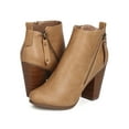 thumbnail image 4 of New Women Breckelles Gail-28 Leatherette Zippered Chunky Heel Bootie, 4 of 5