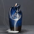 thumbnail image 4 of 1pc Blue Kiln Ceramic Couple Backflow Incense Burner, Valentine's Aromatherapy Gift (Without Incense), 4 of 7